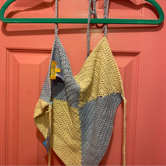 NWT VRG GRL Seaside In Italy Crochet Halter Top - Picture 3 of 3